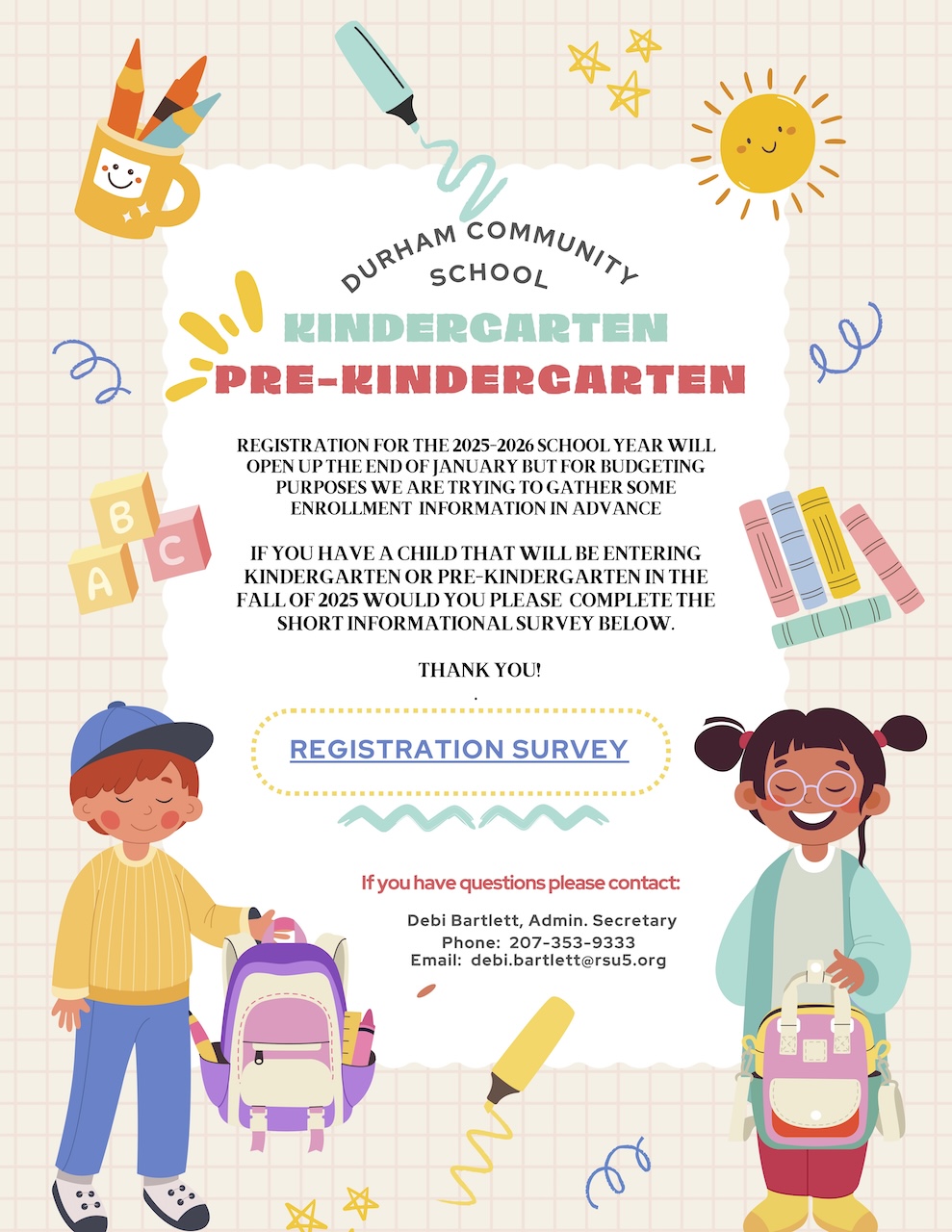 DCS Kindergarten and Pre-K Registration Survey