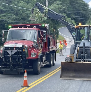 public works crew ditch work